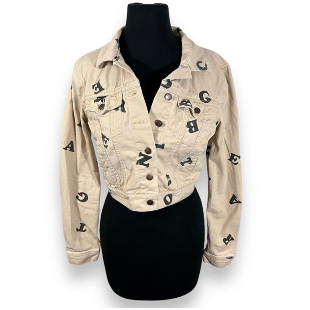 BCBGeneration Cropped Canvas‎ Jacket Womens Size Large